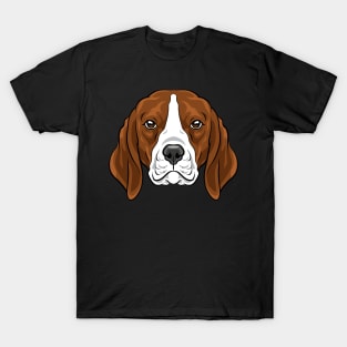 Illustration of a super cute beagle head. T-Shirt